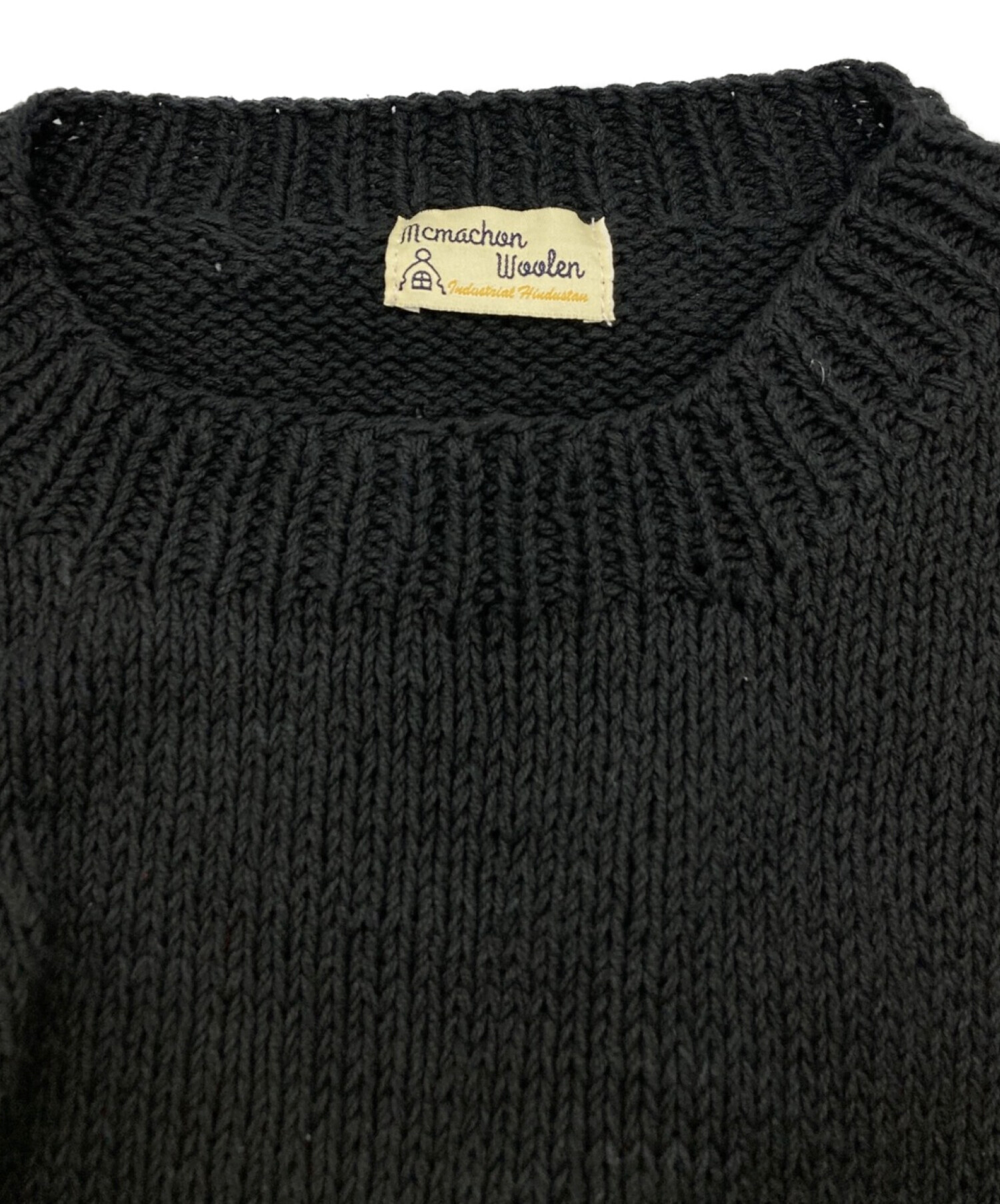 印象のデザイン MCMACHON WOOLEN/セーター(厚手)/-/コットン/BLK