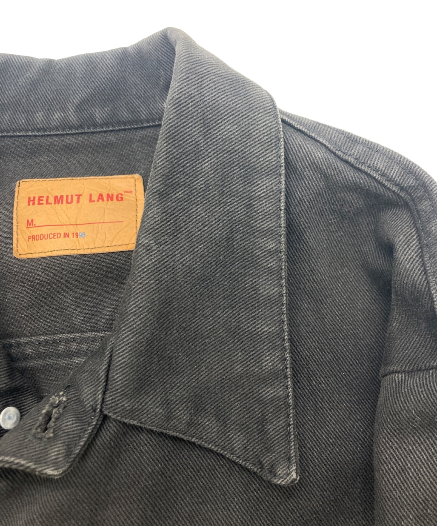 HELMUT LANG (ヘルムートラング) ブラックデニムジャケット ブラック サイズ:46