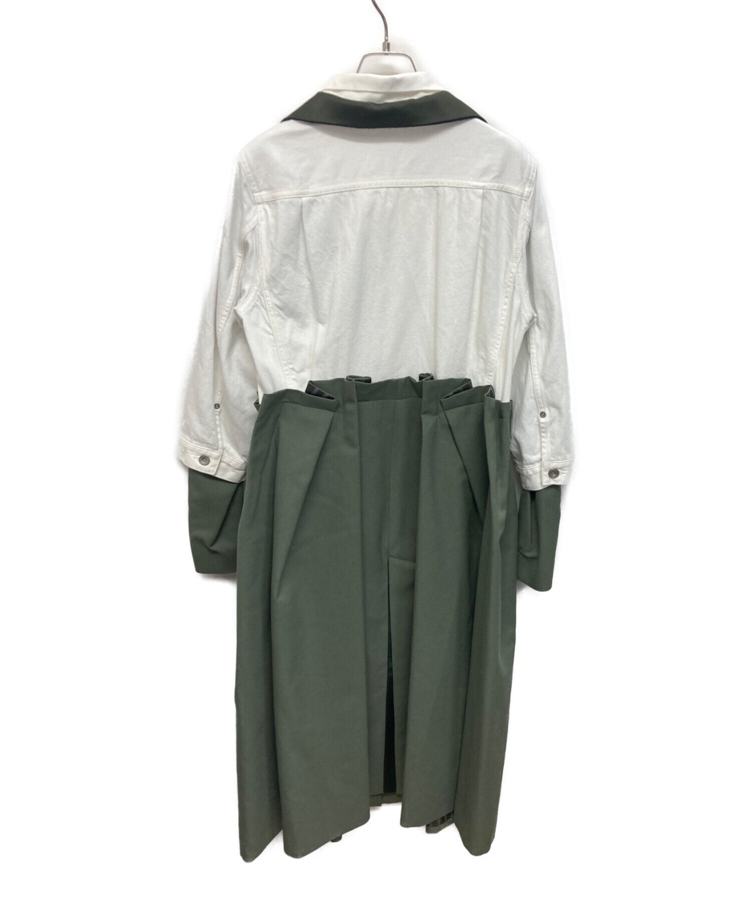 sacai (サカイ) Denim Suiting Coat/デニムスーチングコート オリーブ×ホワイト サイズ:3
