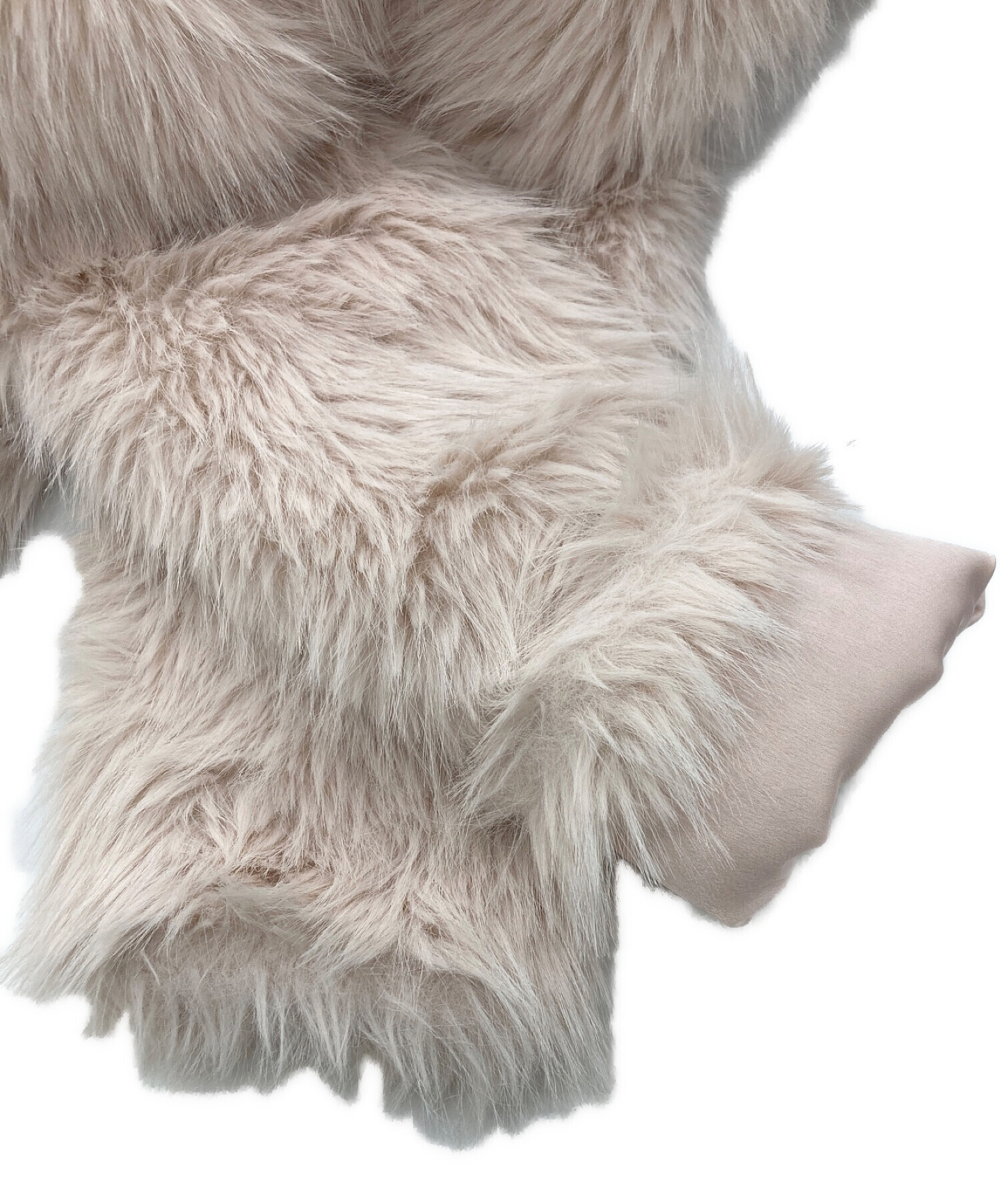 MISTREASS (ミストレアス) Eco-Fur Collarless Coat ピンク サイズ:FREE