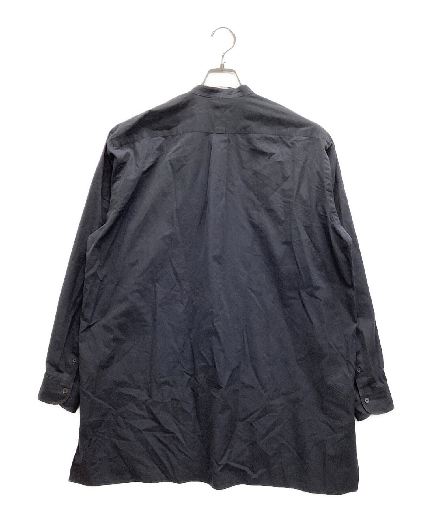 COMOLI (コモリ) バンドカラーシャツ ブラック サイズ:3