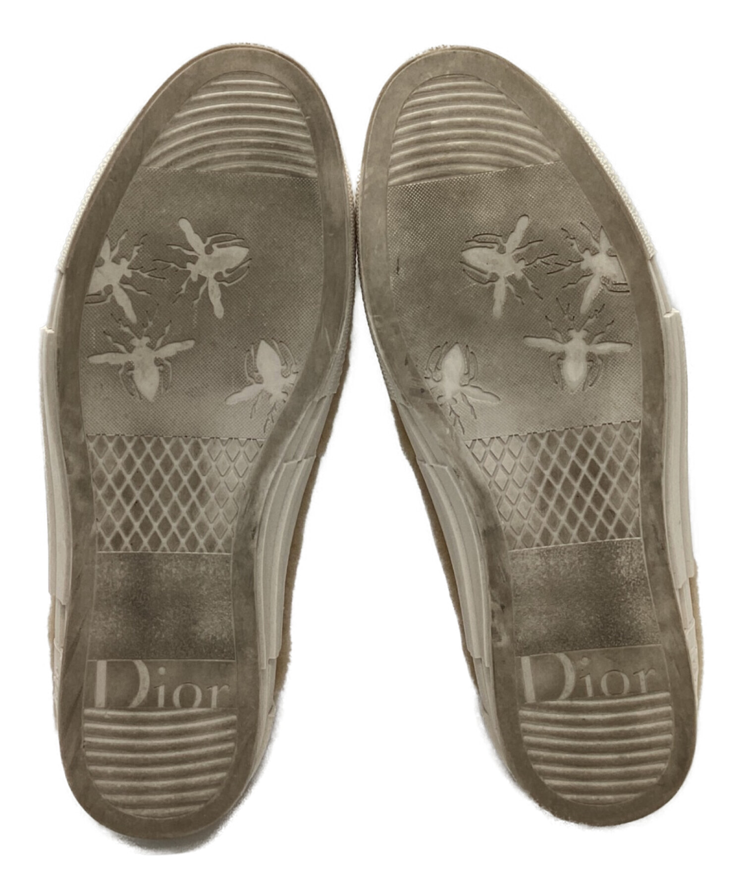 Dior (ディオール) ERL (イーアールエル) ハイトップスニーカー ブラウン サイズ:43