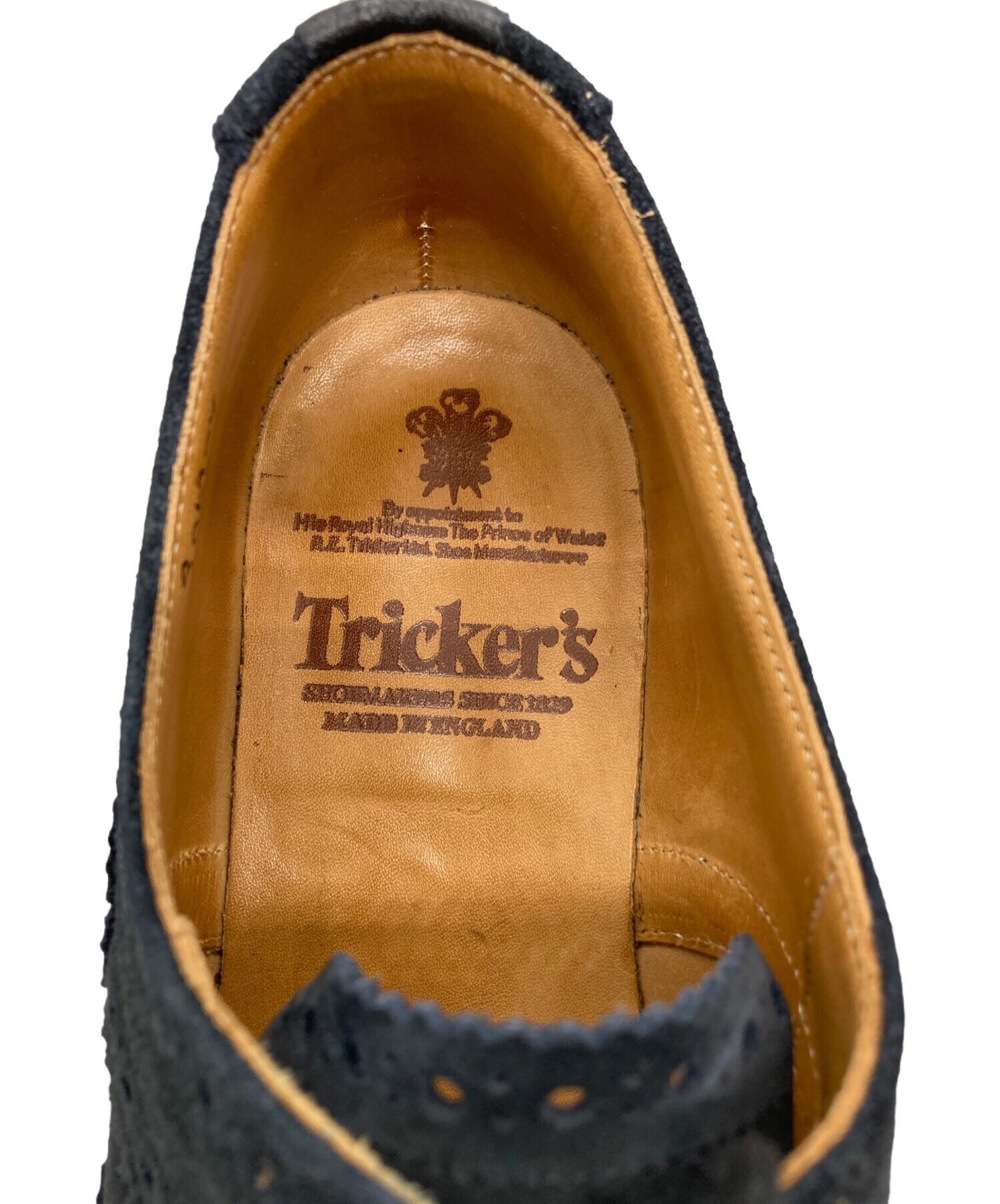 Tricker's (トリッカーズ) バートンスウェードシューズ ネイビー サイズ:SIZE 8