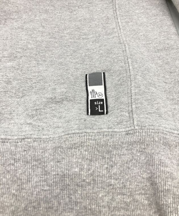 MONCLER (モンクレール) FRAGMENT DESIGN (フラグメントデザイン) バック刺繍スウェット グレー サイズ:SIZE L