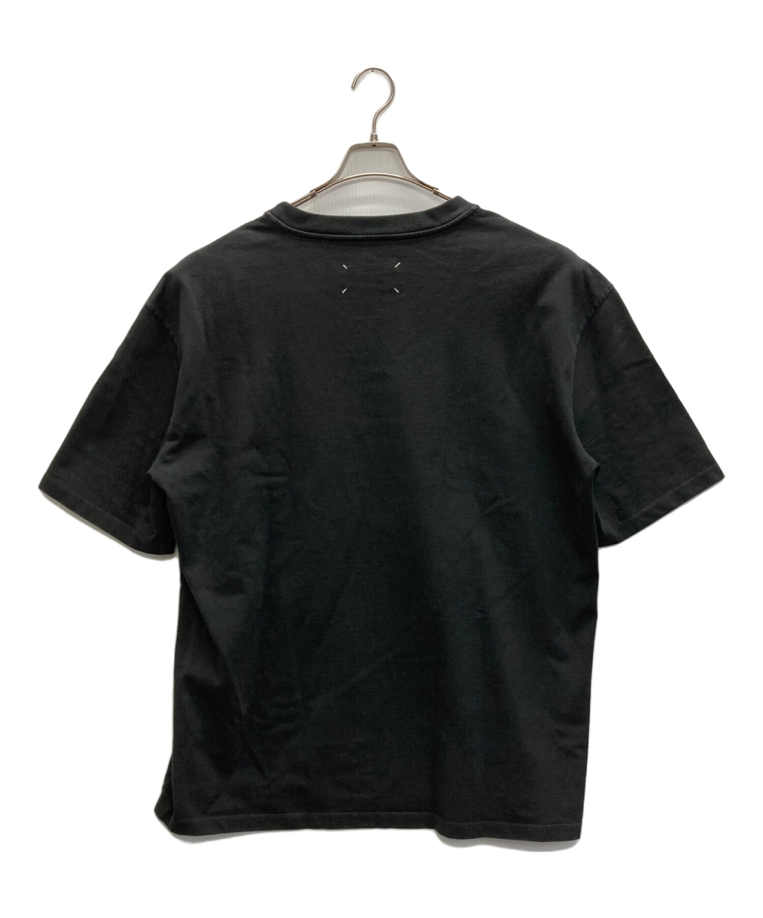 Maison Margiela (メゾンマルジェラ) オーバーサイズテーピングプリントTシャツ ブラック サイズ:SIZE 48