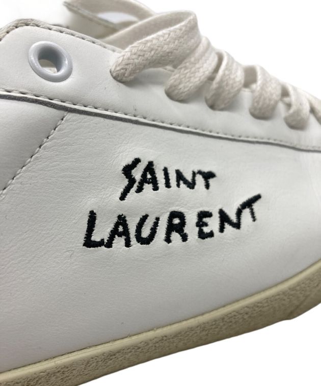 Saint Laurent Paris (サンローランパリ) レザーローカットスニーカー ホワイト サイズ:SIZE 41