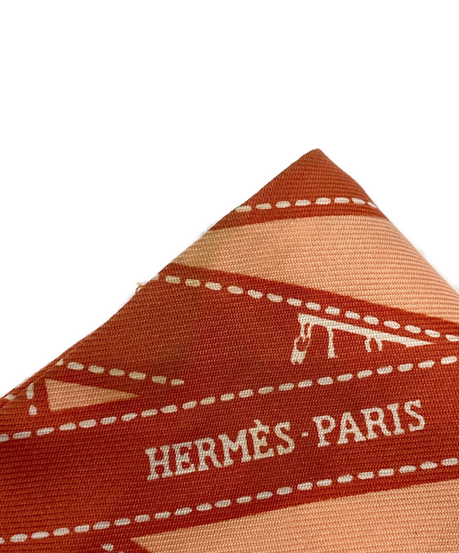 HERMES (エルメス) ツイリーシルクスカーフ オレンジ