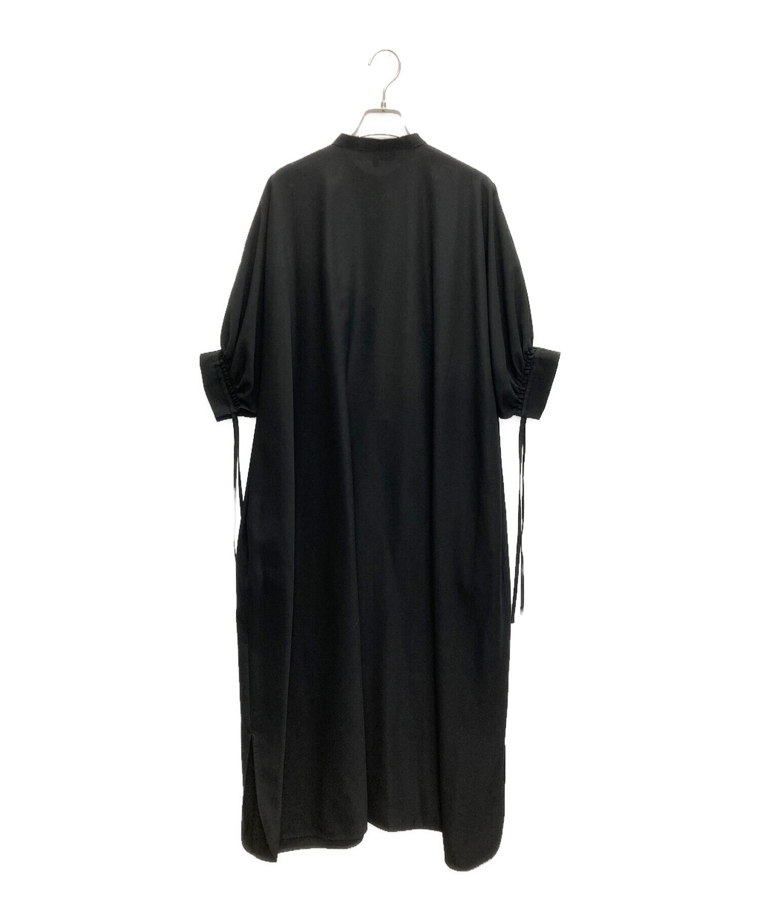 ENFOLD (エンフォルド) Comfortable Twill BIGシルエットドレス ブラック サイズ:38