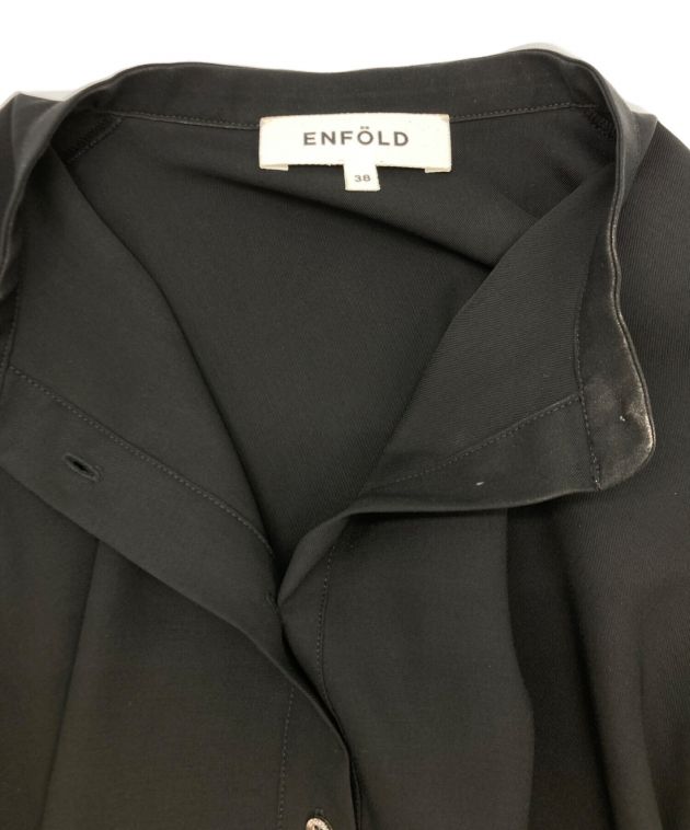 ENFOLD (エンフォルド) Comfortable Twill BIGシルエットドレス ブラック サイズ:38