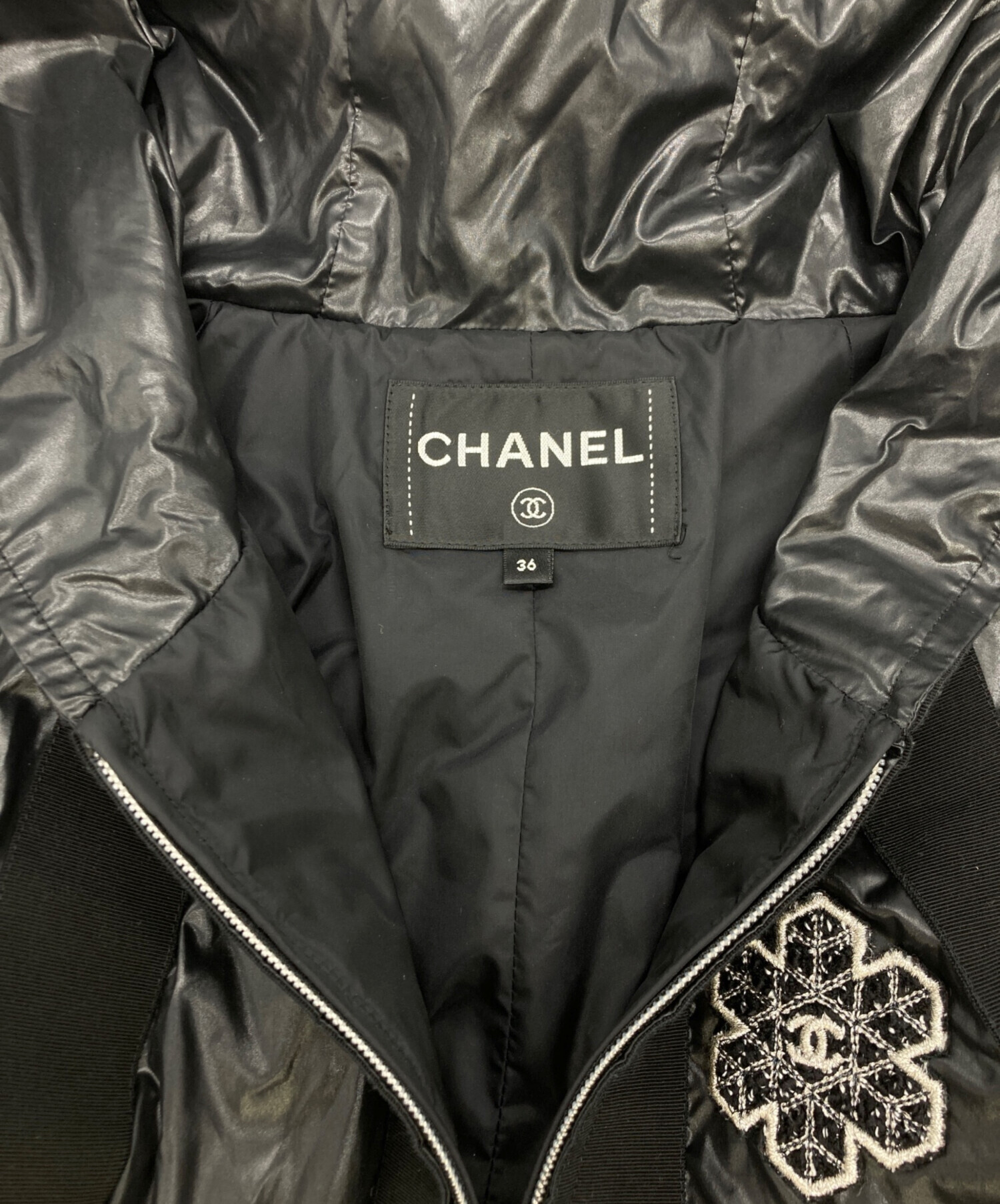 中古・古着通販】CHANEL (シャネル) ナイロンギャザーコート ブラック サイズ:SIZE 36｜ブランド・古着通販 トレファク公式【TREFAC  FASHION】スマホサイト