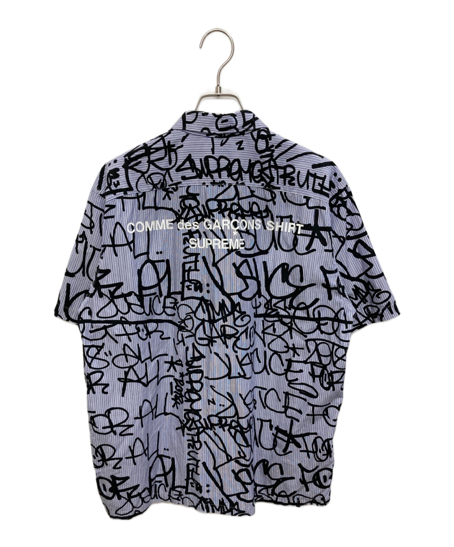 SUPREME (シュプリーム) COMME des GARCONS SHIRT (コムデギャルソンシャツ) Graphic Shirt ブルー  サイズ:SIZE M
