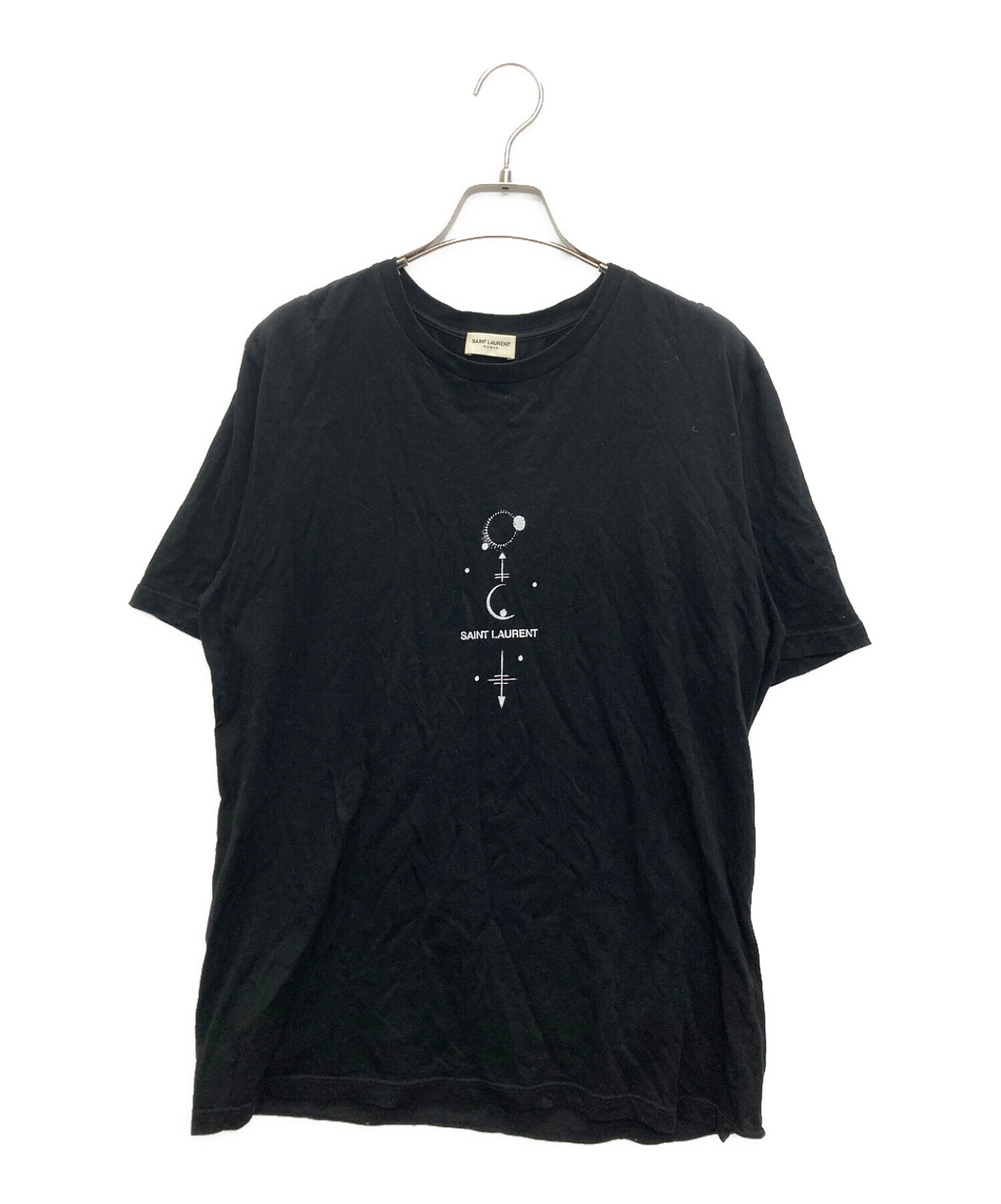 Saint Laurent Paris (サンローランパリ) プリントTシャツ ブラック サイズ:SIZE S