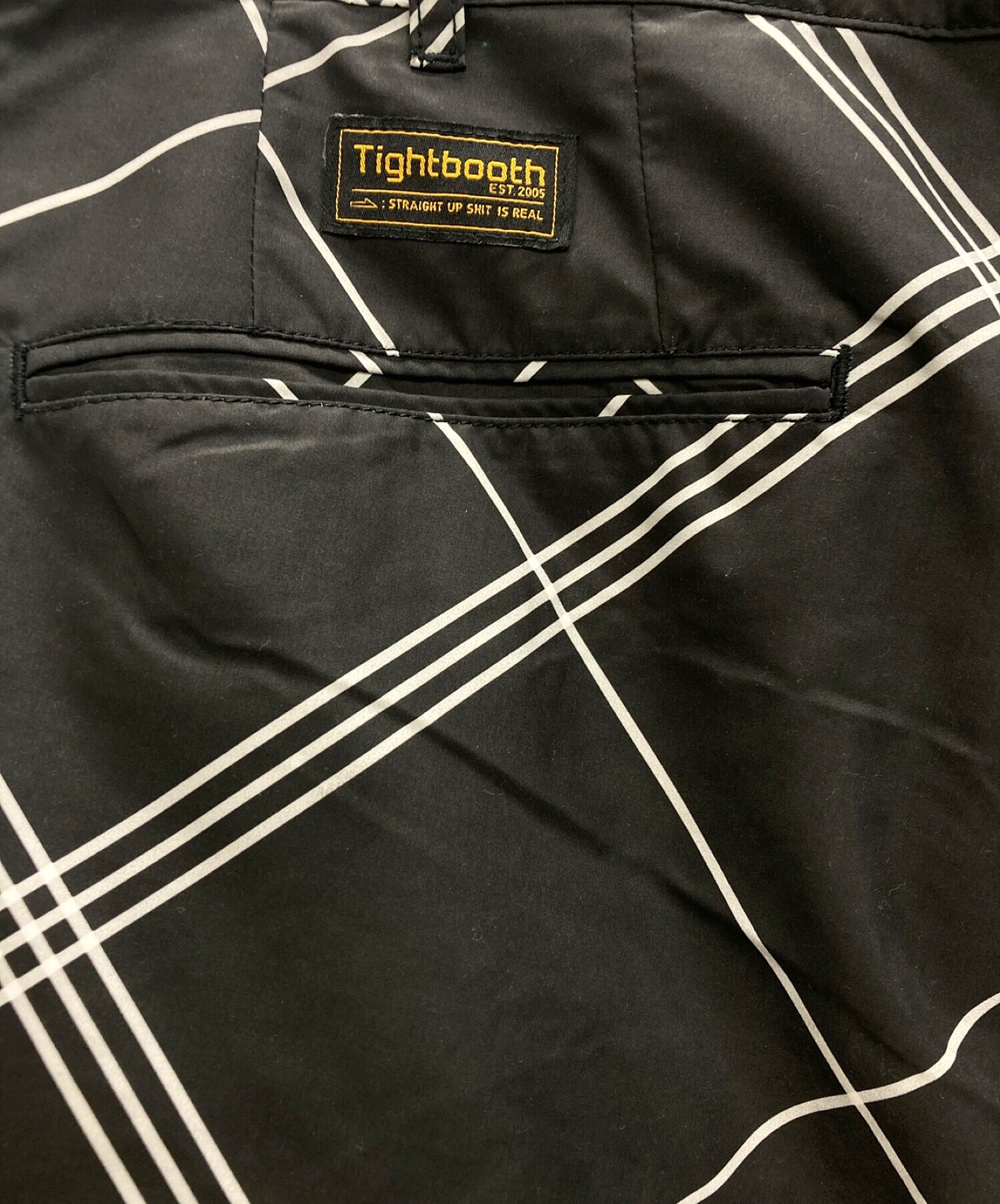 TIGHTBOOTH PRODUCTION (タイトブースプロダクション) SSZ BEAMS surf&sk8 (ビームス サーフスケート)  コラボチェックパンツ ブラック サイズ:M