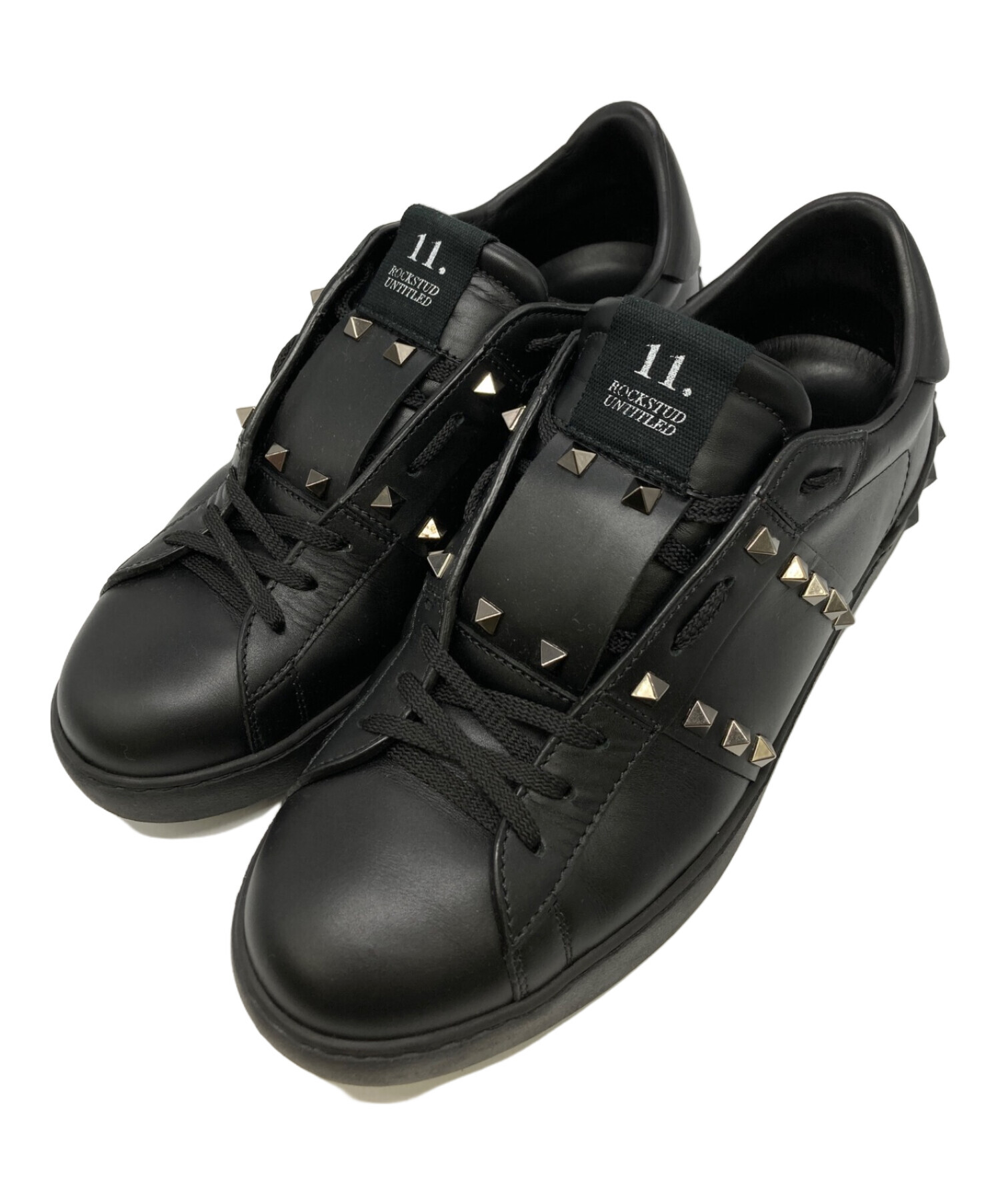 VALENTINO GARAVANI (ヴァレンティノ・ガラヴァーニ) ロックスタッズレザースニーカー ブラック サイズ:SIZE 42 1/2