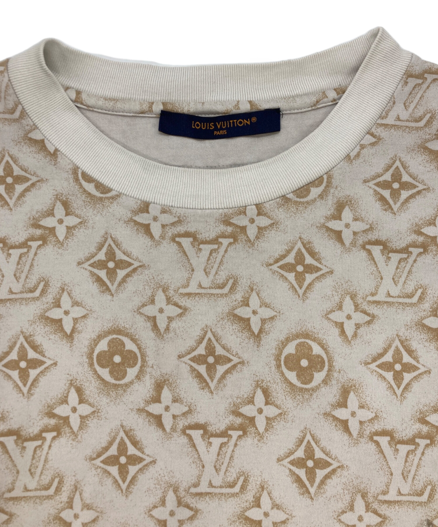 中古・古着通販】LOUIS VUITTON (ルイ ヴィトン) モノグラムプリントTシャツ ベージュ サイズ:SIZE S｜ブランド・古着通販  トレファク公式【TREFAC FASHION】スマホサイト