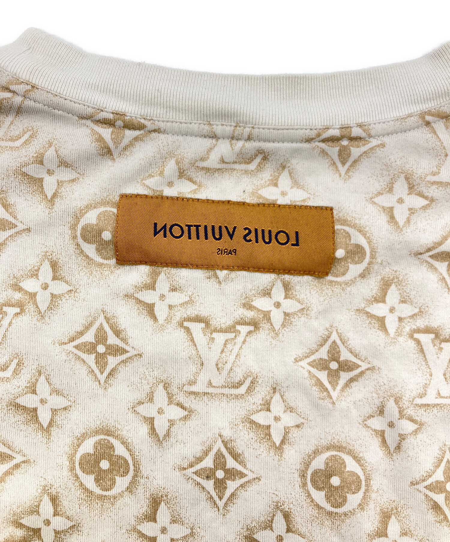 中古・古着通販】LOUIS VUITTON (ルイ ヴィトン) モノグラムプリントTシャツ ベージュ サイズ:SIZE S｜ブランド・古着通販  トレファク公式【TREFAC FASHION】スマホサイト