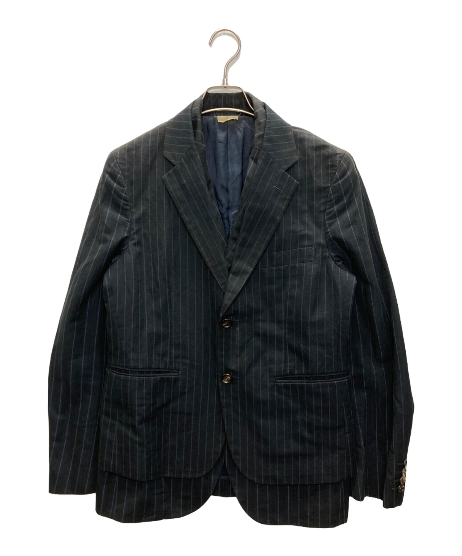 中古・古着通販】COMME des GARCONS HOMME DEUX (コムデギャルソン オム ドゥ) レイヤードデザインテーラードジャケット  ネイビー サイズ:SIZE S｜ブランド・古着通販 トレファク公式【TREFAC FASHION】スマホサイト