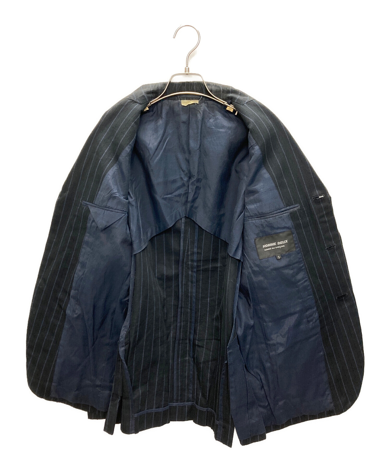 中古・古着通販】COMME des GARCONS HOMME DEUX (コムデギャルソン オム ドゥ) レイヤードデザインテーラードジャケット  ネイビー サイズ:SIZE S｜ブランド・古着通販 トレファク公式【TREFAC FASHION】スマホサイト