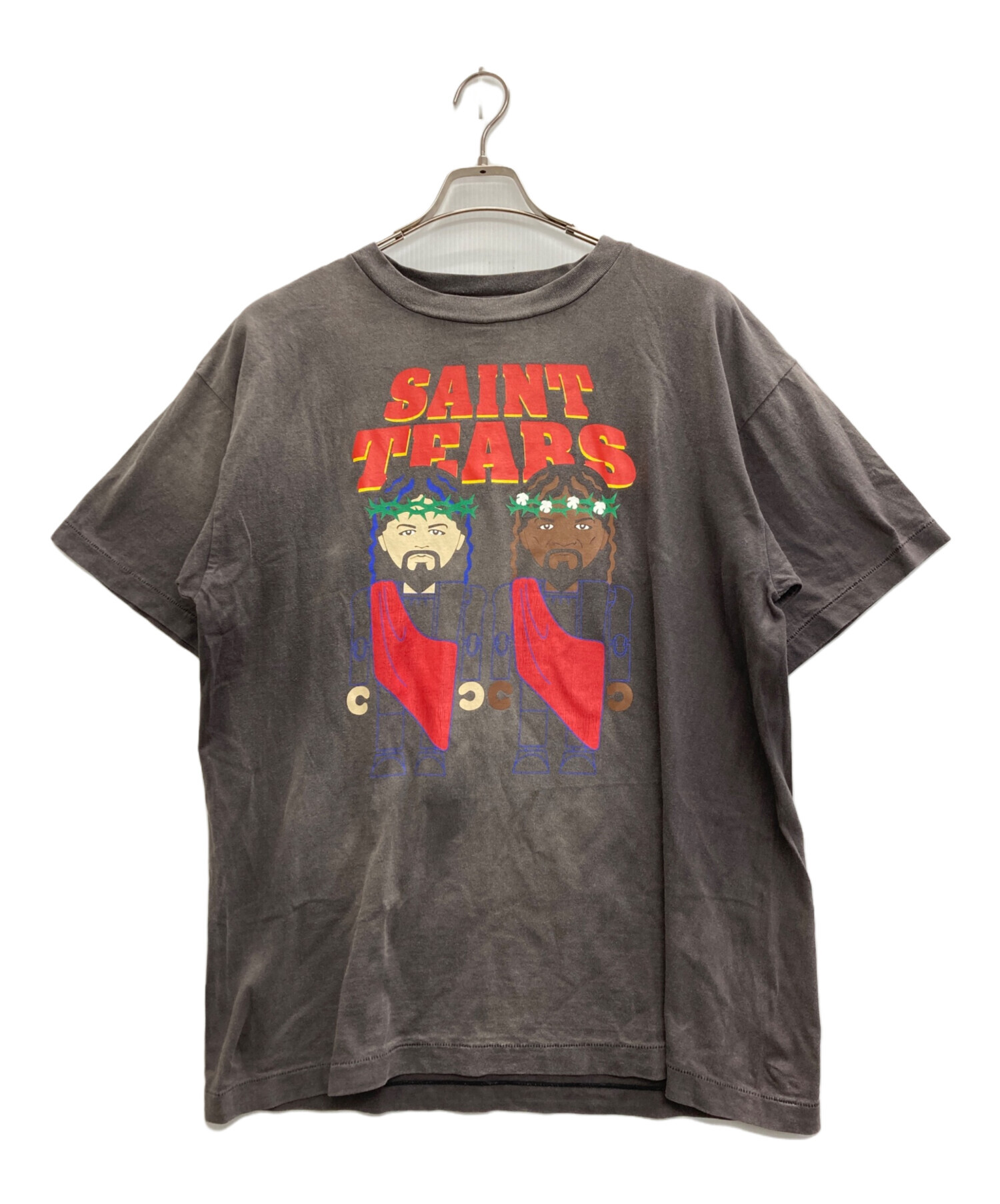 SAINT MICHAEL (セントマイケル) Denim Tears (デニムティアーズ) SS TEE/PURPLELP F チャコールグレー  サイズ:SIZE XL