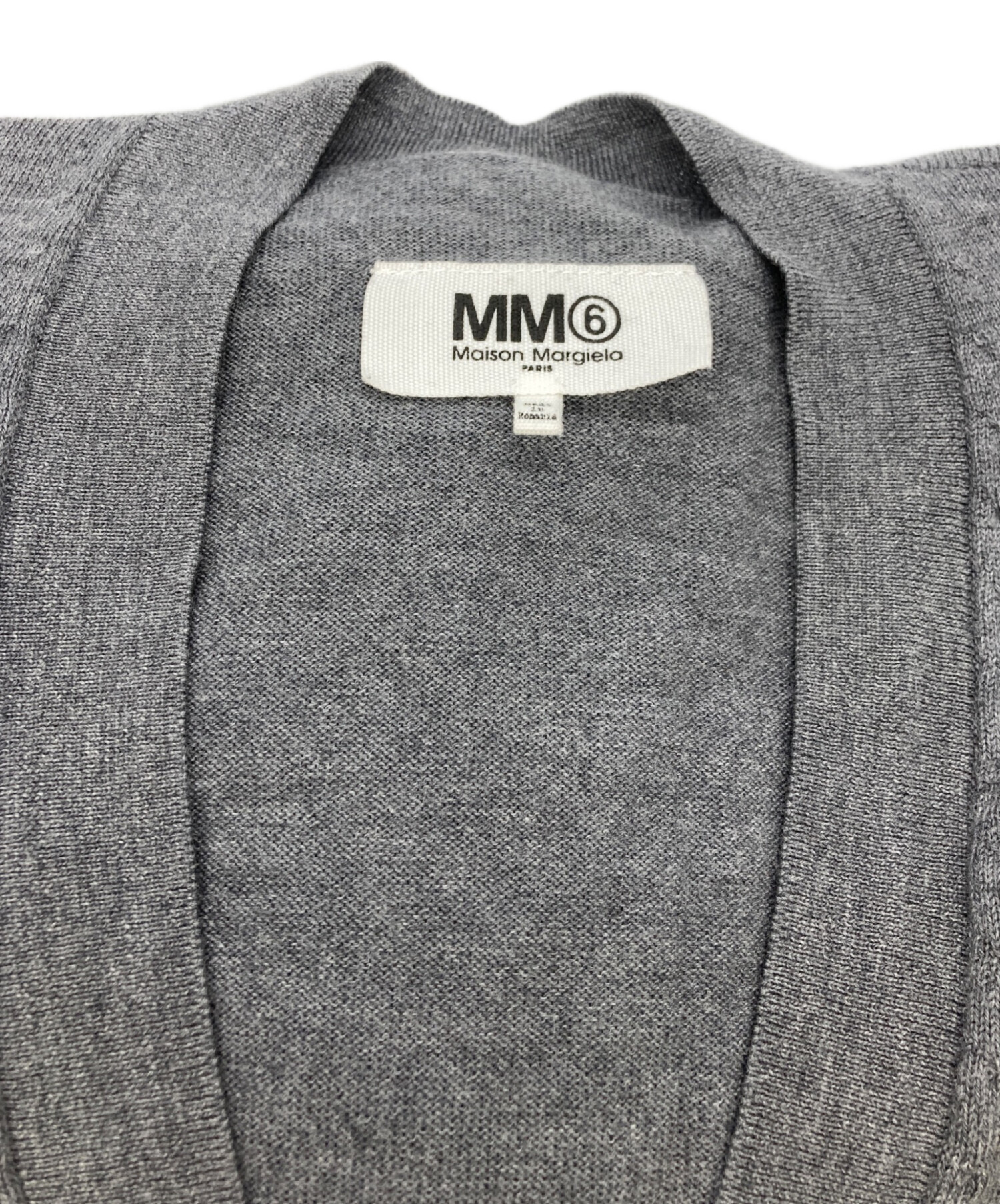 中古・古着通販】MM6 Maison Margiela (エムエムシックス メゾンマルジェラ) エルボーパッチニットカーディガン グレー  サイズ:SIZE S｜ブランド・古着通販 トレファク公式【TREFAC FASHION】スマホサイト