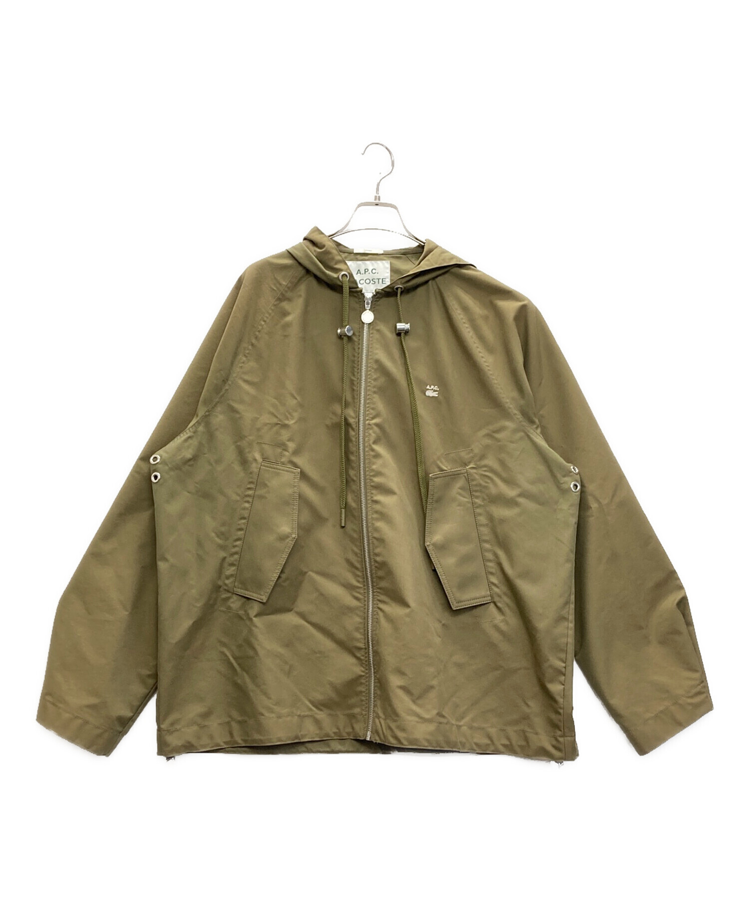 A.P.C. (アーペーセー) LACOSTE (ラコステ) コットンギャバジンフードジャケット カーキ サイズ:SIZE M