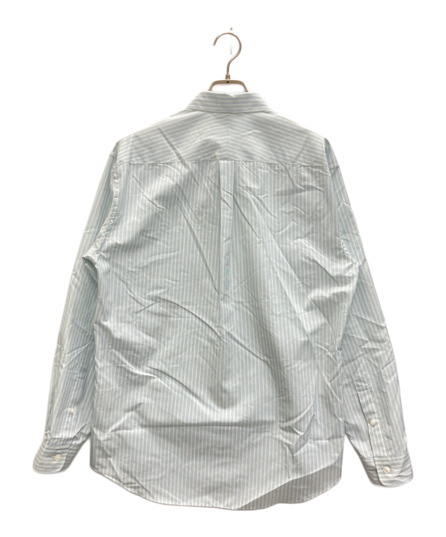 AURALEE (オーラリー) FINX POLYESTER STRIPE SHIRT ブルー サイズ:SIZE 3