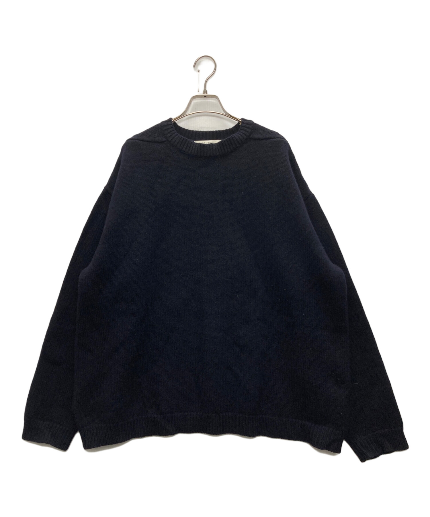 中古】スタジオニコルソン STUDIO NICHOLSON FIVE GAUGE CREW NECK 好ましく ニット セーター 長袖 ウール S  グレー