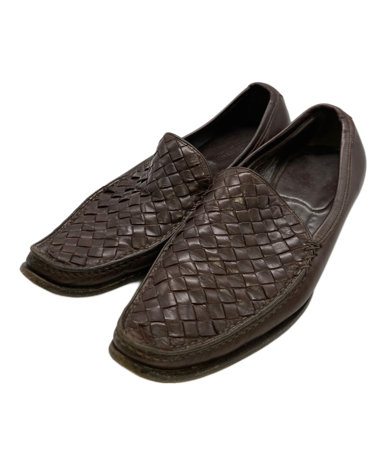 中古・古着通販】BOTTEGA VENETA (ボッテガベネタ) イントレチャートドレスシューズ ブラウン サイズ:37 1/2｜ブランド・古着通販  トレファク公式【TREFAC FASHION】スマホサイト