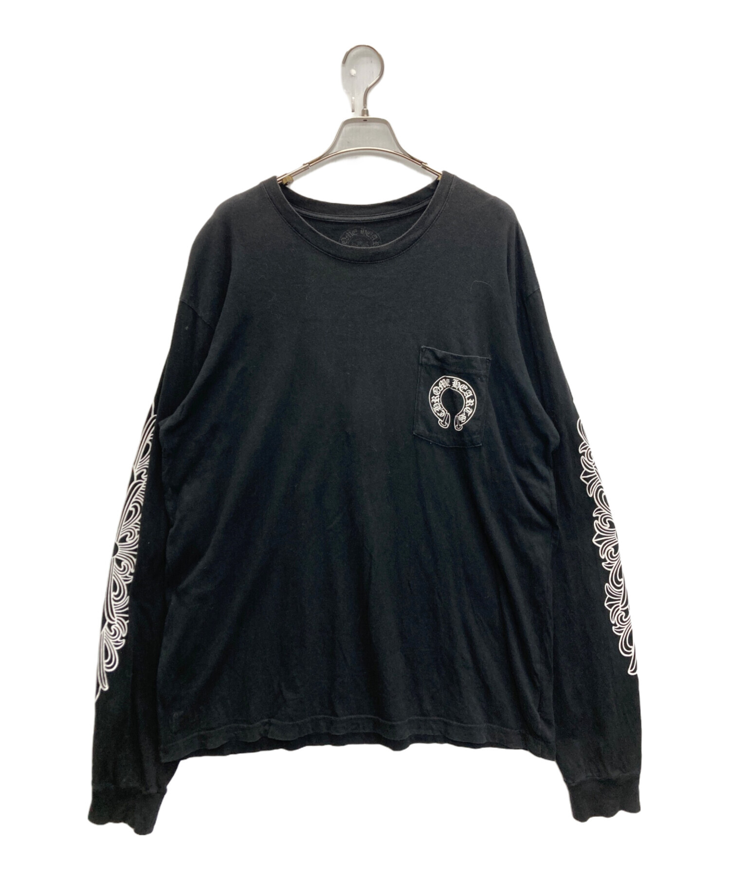 中古・古着通販】CHROME HEARTS (クロムハーツ) Floral Horseshoe L/S Tee ブラック サイズ:XXL｜ブランド・古着通販  トレファク公式【TREFAC FASHION】スマホサイト