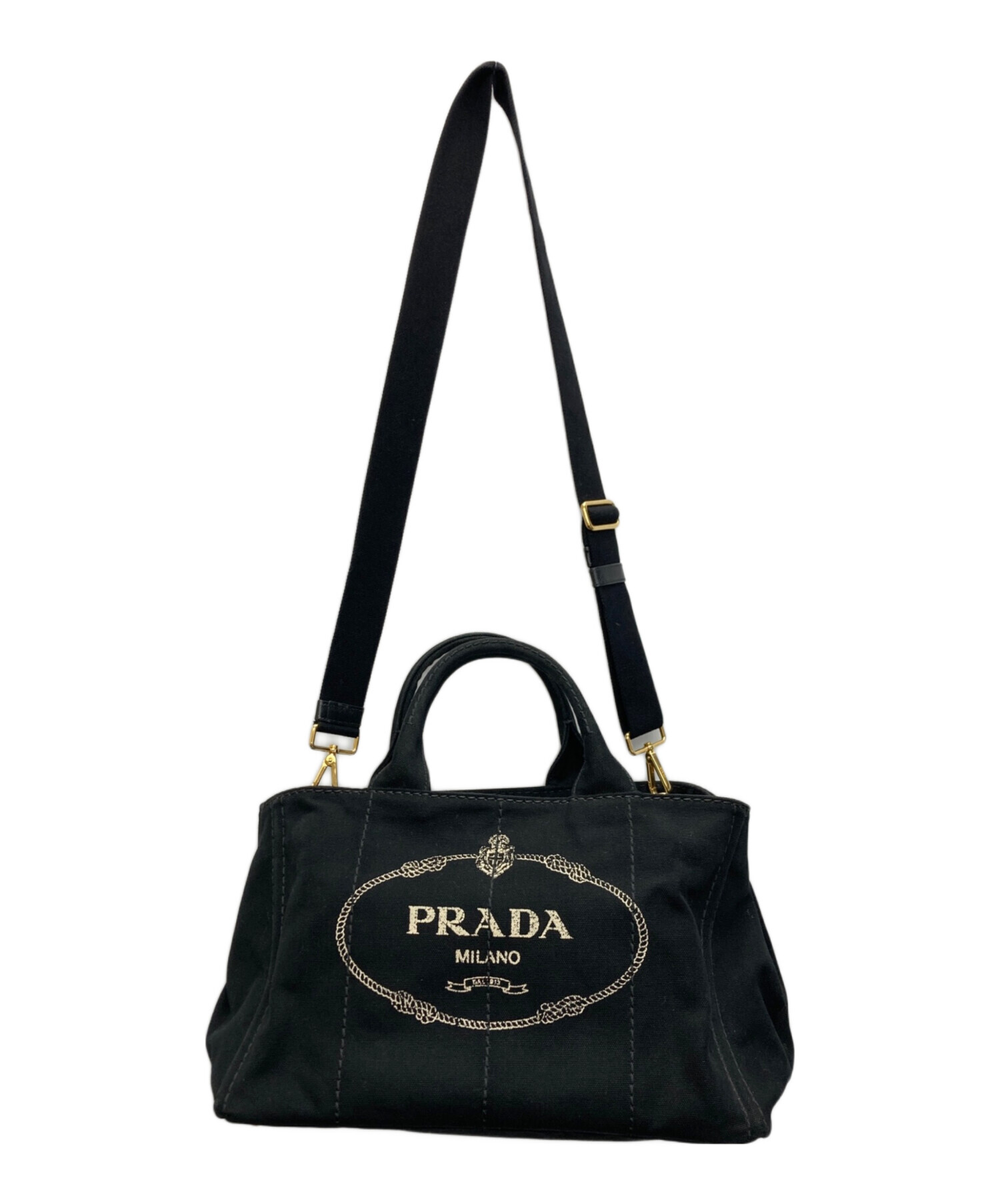 PRADA (プラダ) カナパM 2WAYバッグ ブラック