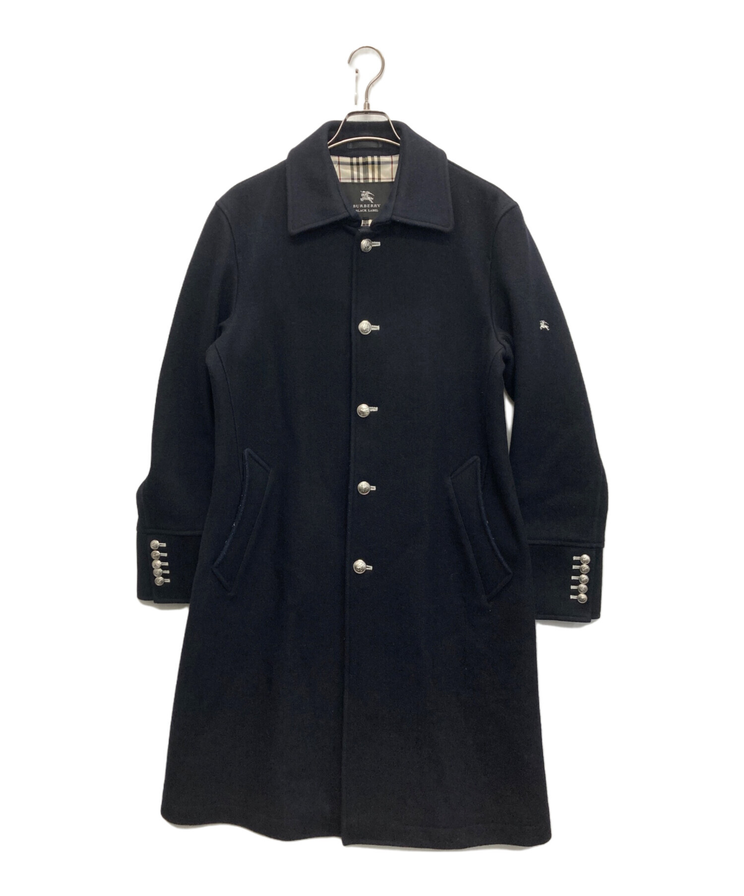 中古・古着通販】BURBERRY BLACK LABEL (バーバリーブラックレーベル) メルトンマリンコート ブラック サイズ:SIZE  L｜ブランド・古着通販 トレファク公式【TREFAC FASHION】スマホサイト