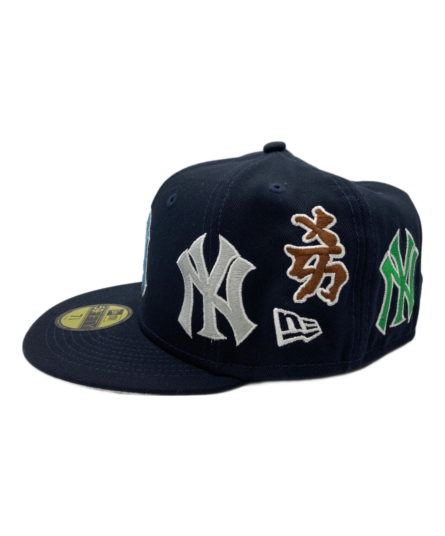 New Era (ニューエラ) Supreme (シュプリーム) NEW YORK YANKEES (ニューヨークヤンキース)  コラボKanjiキャップ ネイビー サイズ:7 1/4