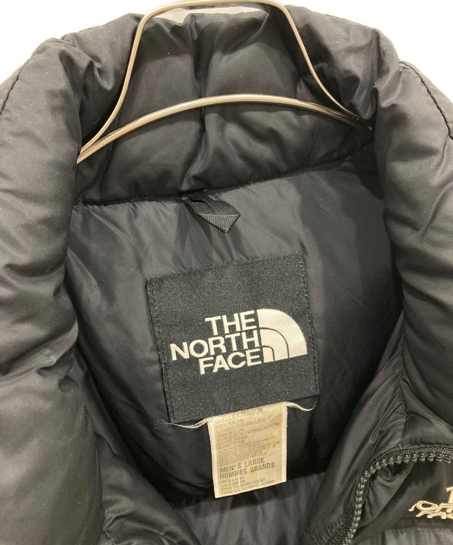 THE NORTH FACE (ザ ノース フェイス) 90s バングラディッシュ製　Nuptse Jacket　ヌプシダウンジャケット ブラック  サイズ:L
