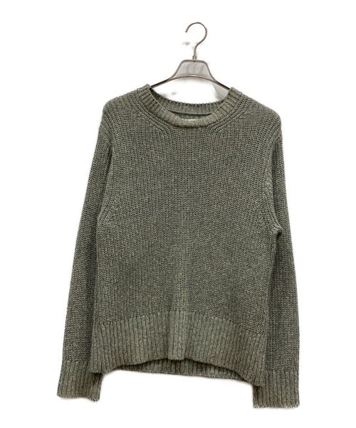 【中古・古着通販】ernie palo (アーニーパロ) Cotton Silk P/O Rib Knit コットン シルク プルオーバー リブ ニット  EP05KN02 グリーン サイズ:44｜ブランド・古着通販 トレファク公式【TREFAC FASHION】スマホサイト