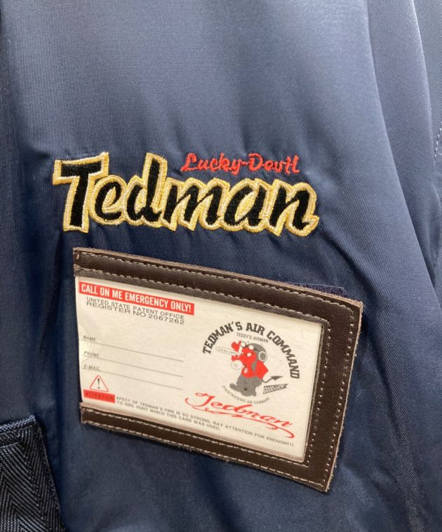 TEDMAN (テッドマン) MA-1 フライトジャケット ワッペン デビル ネイビー サイズ:L