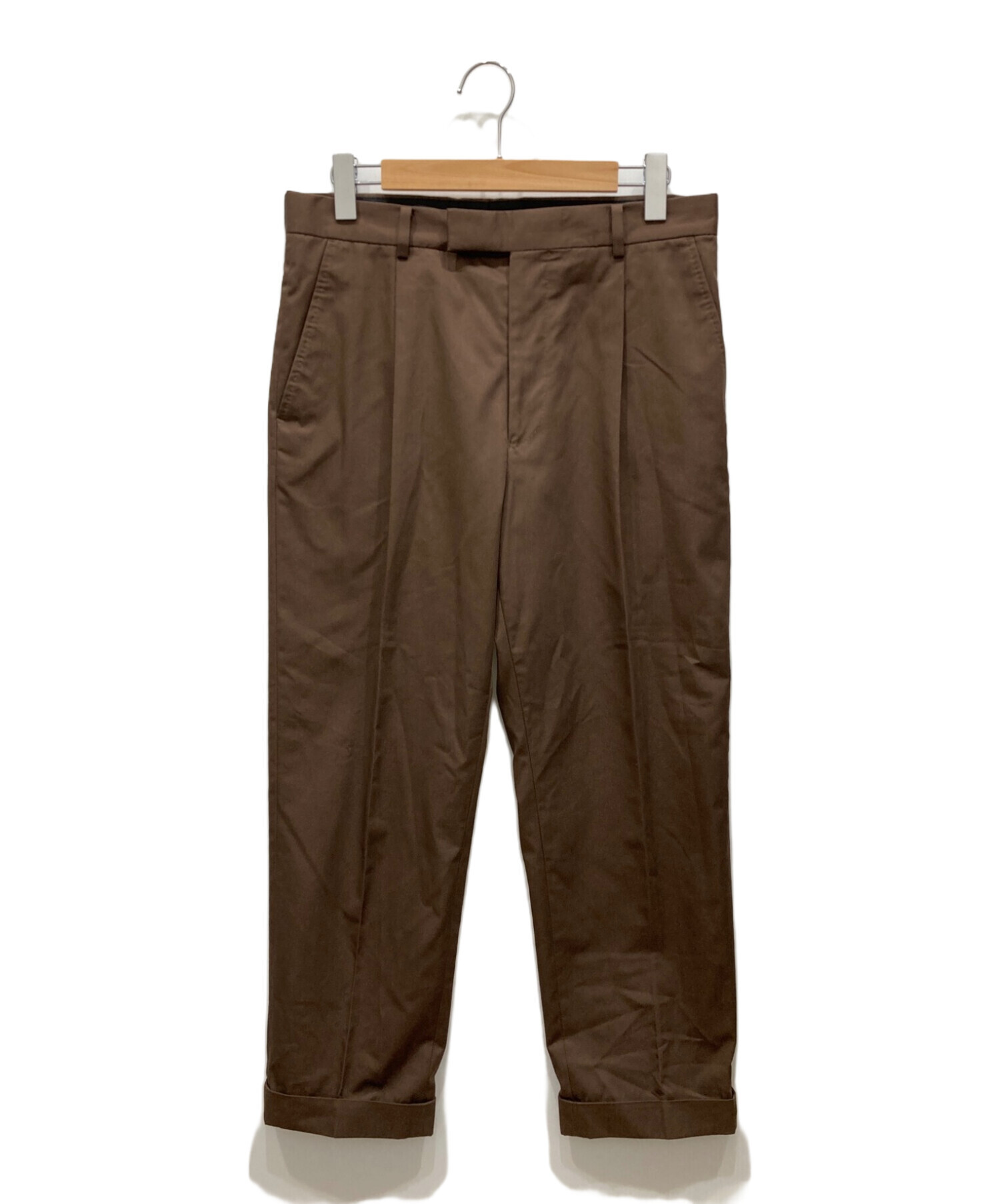 中古・古着通販】WACKO MARIA (ワコマリア) PLEATED TROUSERS ブラウン サイズ:L｜ブランド・古着通販  トレファク公式【TREFAC FASHION】スマホサイト