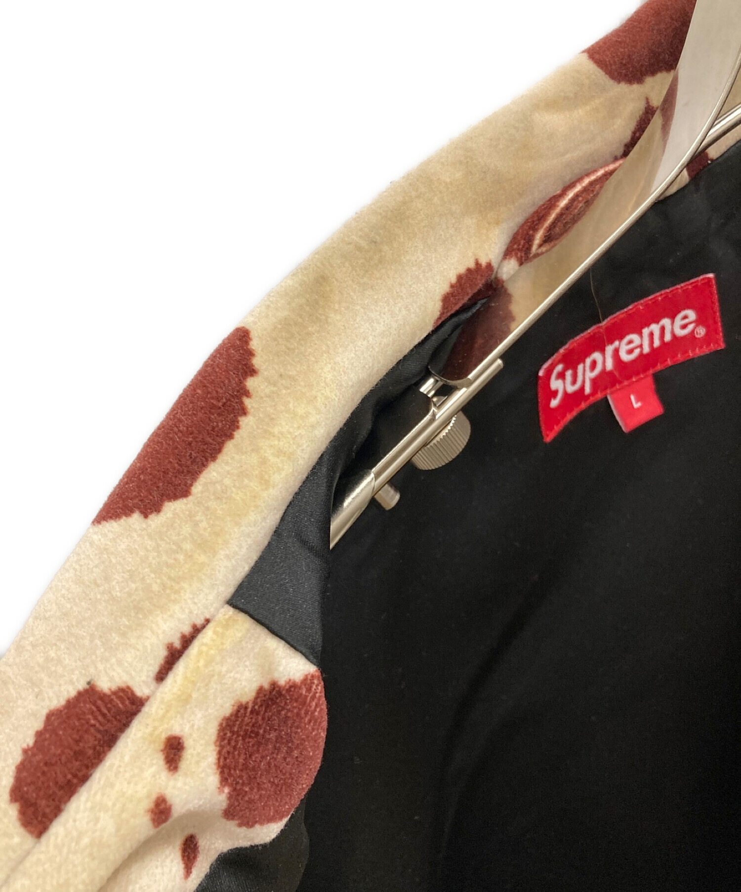 Supreme (シュプリーム) 20SS VELVET CHORE COAT　ベルベット　チョア　コート ベージュ×ブラック サイズ:L