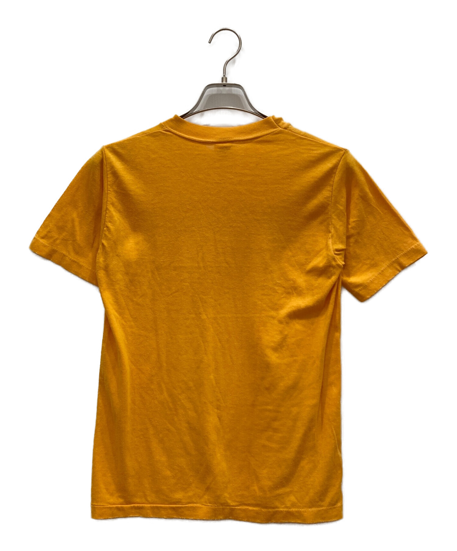 NIKE (ナイキ) 70’ｓ ゴツナイキ ビンテージ 4連プリントTシャツ オレンジタグ TM表記 イエロー サイズ:M