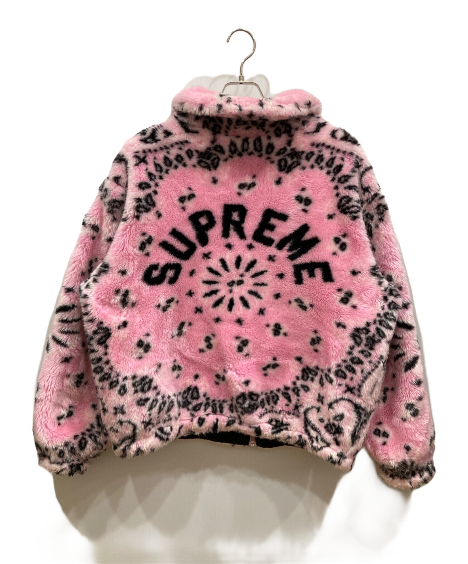 Supreme (シュプリーム) Bandana Faux Fur Bomber Jacket　 バンダナフォウファーボンバージャケット ピンク  サイズ:XL