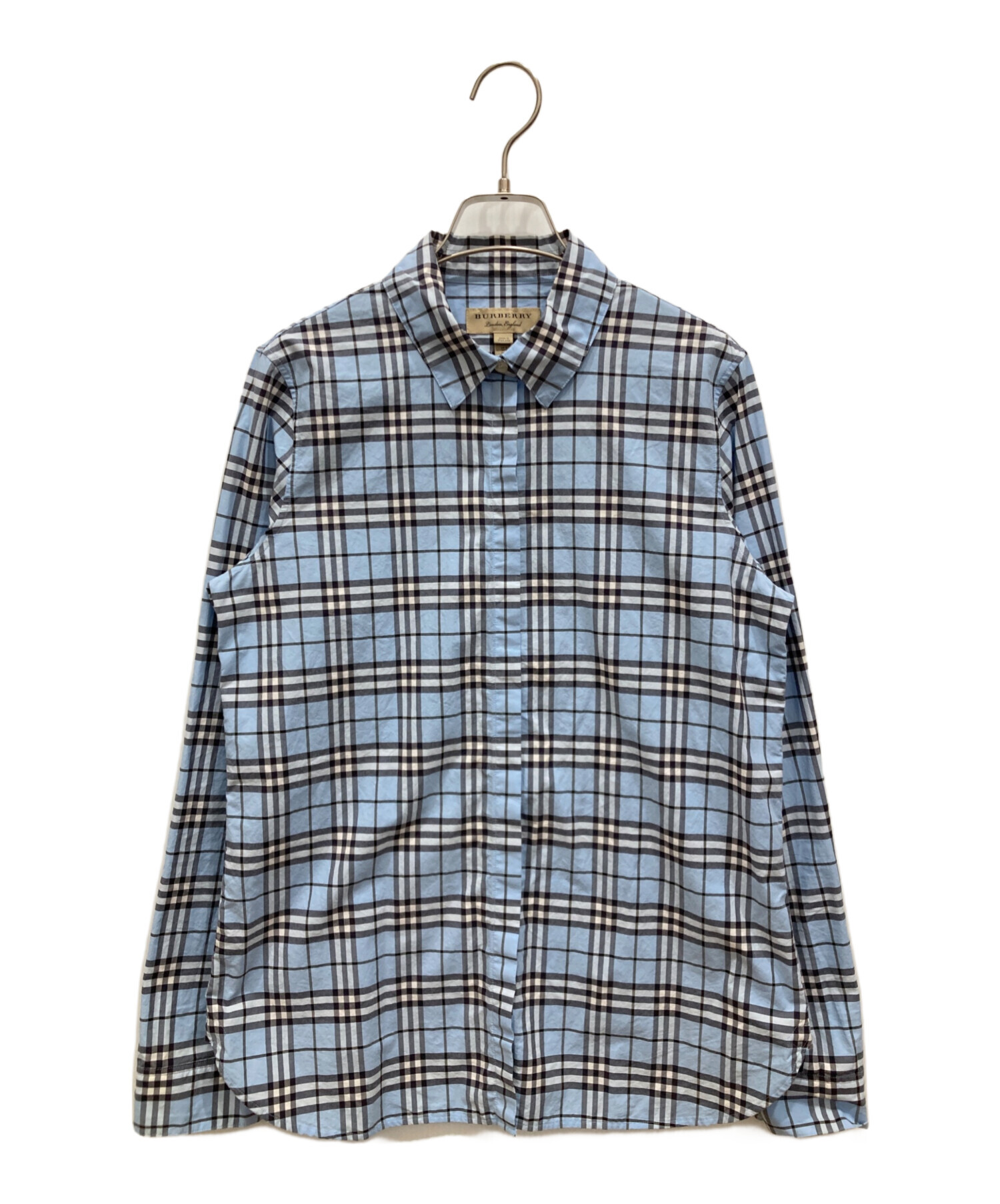 中古・古着通販】BURBERRY LONDON ENGLAND (バーバリー ロンドン イングランド) ノバチェックシャツ ブルー  サイズ:40｜ブランド・古着通販 トレファク公式【TREFAC FASHION】スマホサイト