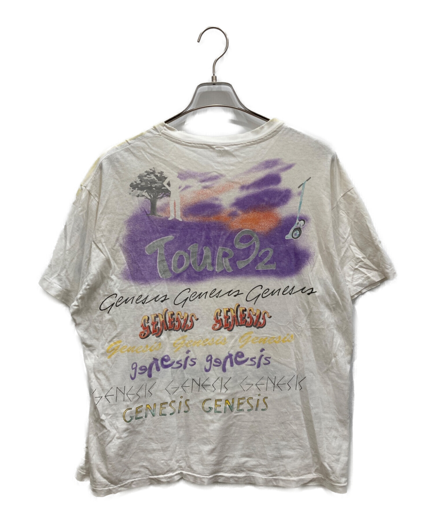 VINTAGE (ヴィンテージ/ビンテージ) 【古着】90’s GENESIS ヴィンテージ バンドTシャツ ホワイト サイズ:不明