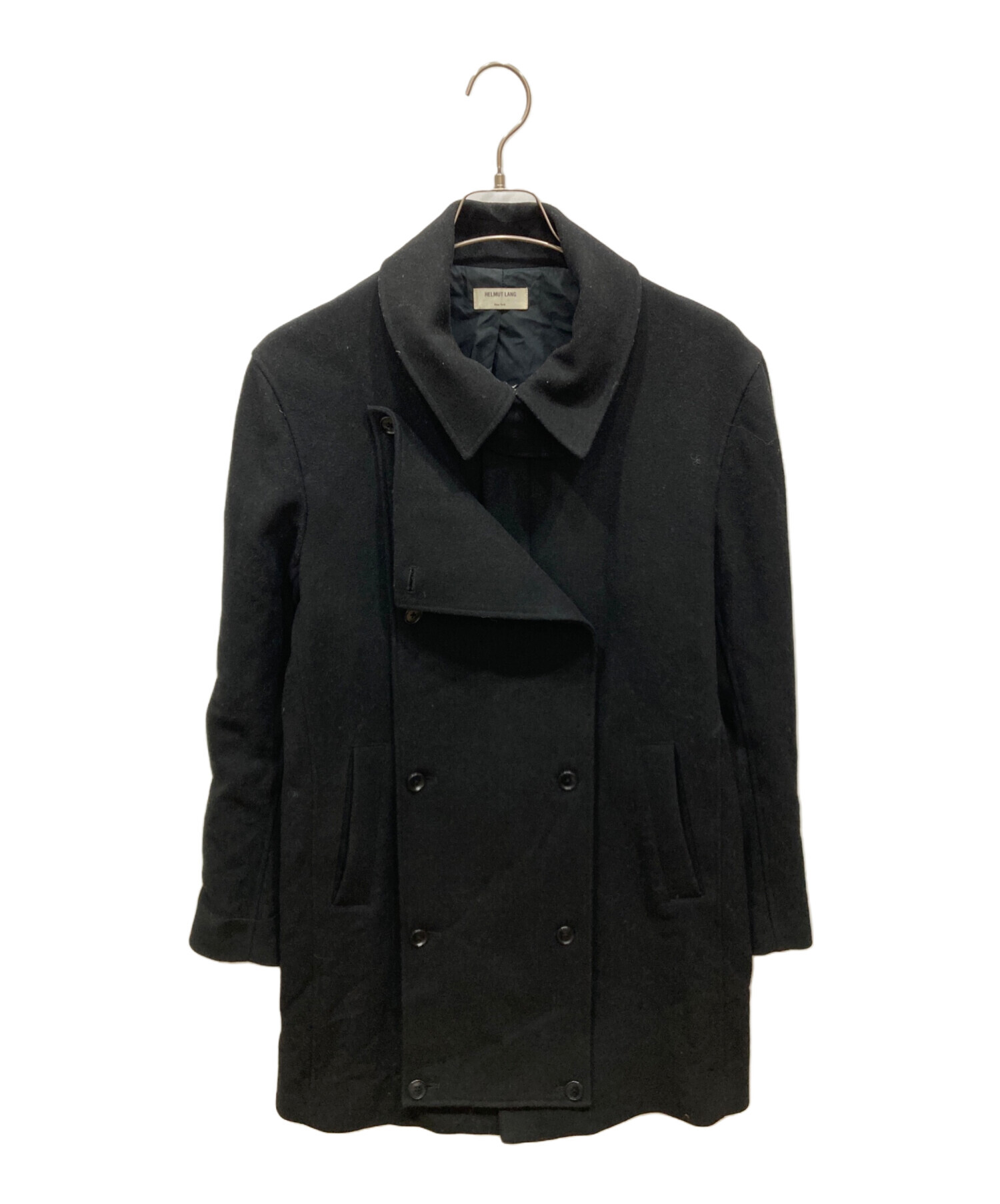 中古・古着通販】HELMUT LANG (ヘルムートラング) ウールミリタリーロングコート ブラック サイズ:S｜ブランド・古着通販  トレファク公式【TREFAC FASHION】スマホサイト