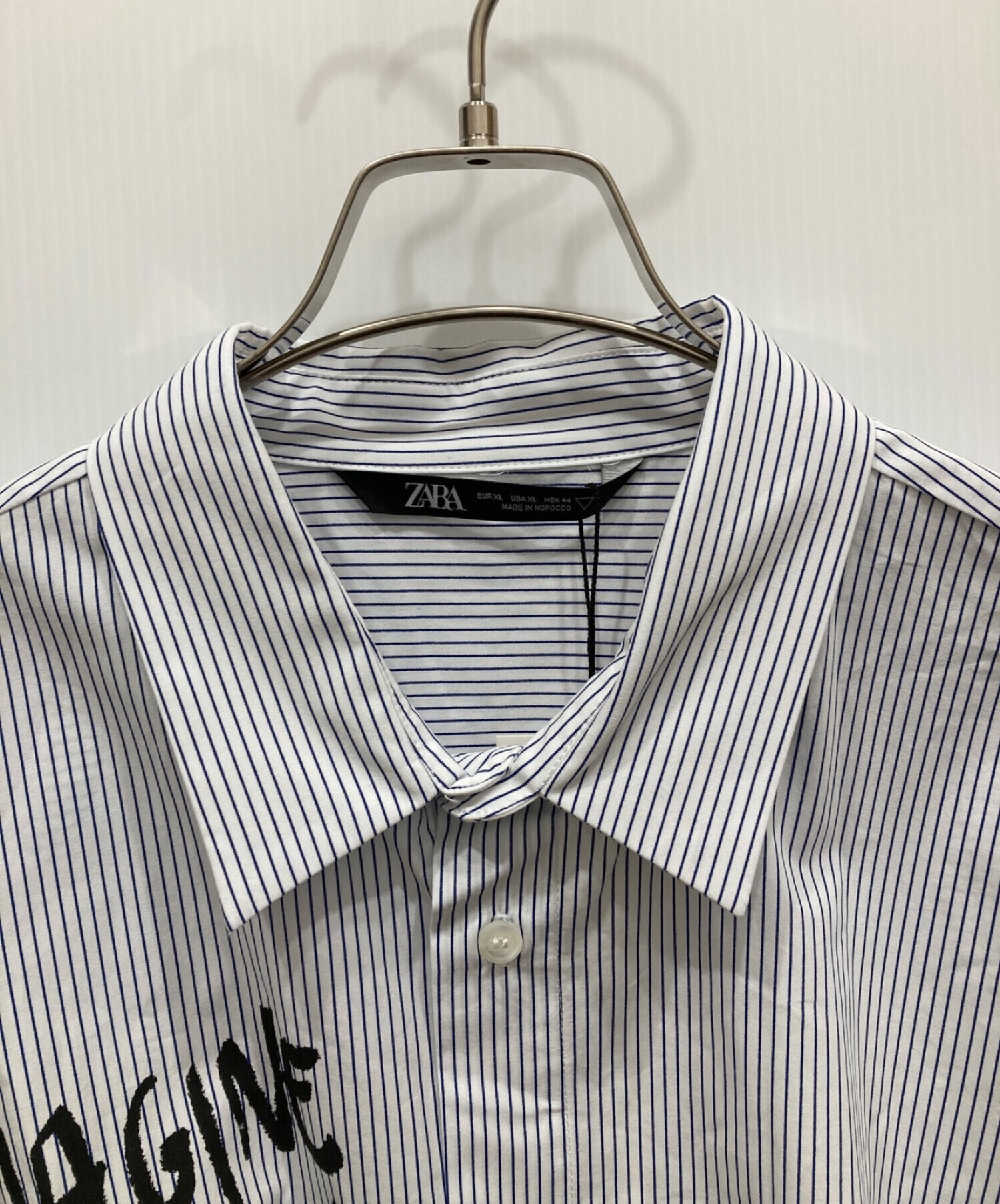 中古・古着通販】ZARA (ザラ) グラフィティストライプシャツ ブルー サイズ:XL 未使用品｜ブランド・古着通販 トレファク公式【TREFAC  FASHION】スマホサイト