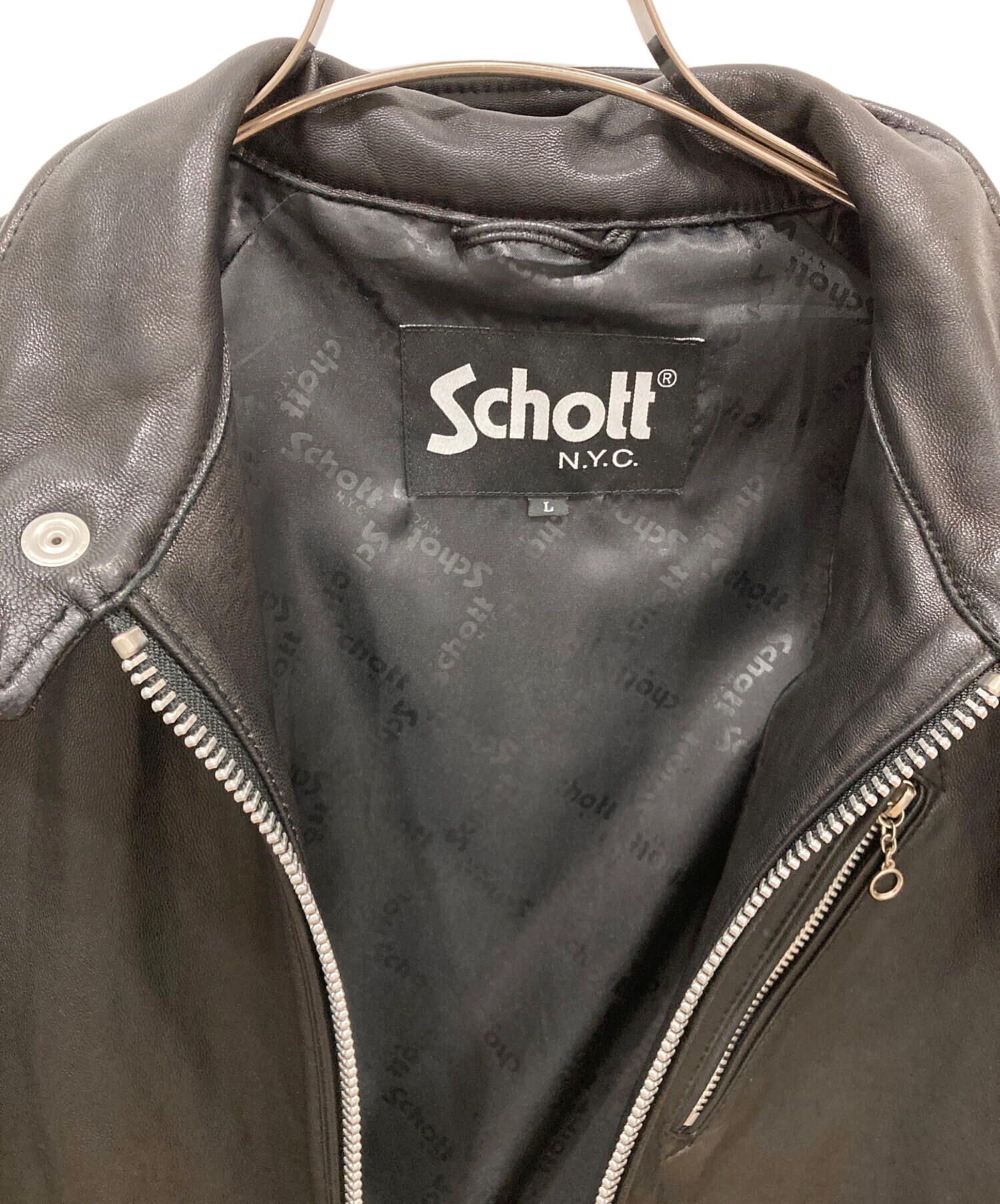 Schott (ショット) GOAT SWING TOP ゴート スウィング トップ シングルライダースジャケット ゴート スウィング トップ 　　  ブラック サイズ:L