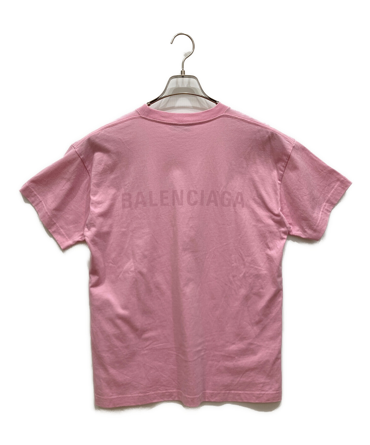 中古・古着通販】BALENCIAGA (バレンシアガ) ラージフィット ロゴ 半袖 Tシャツ ピンク サイズ:SIZE S｜ブランド・古着通販  トレファク公式【TREFAC FASHION】スマホサイト