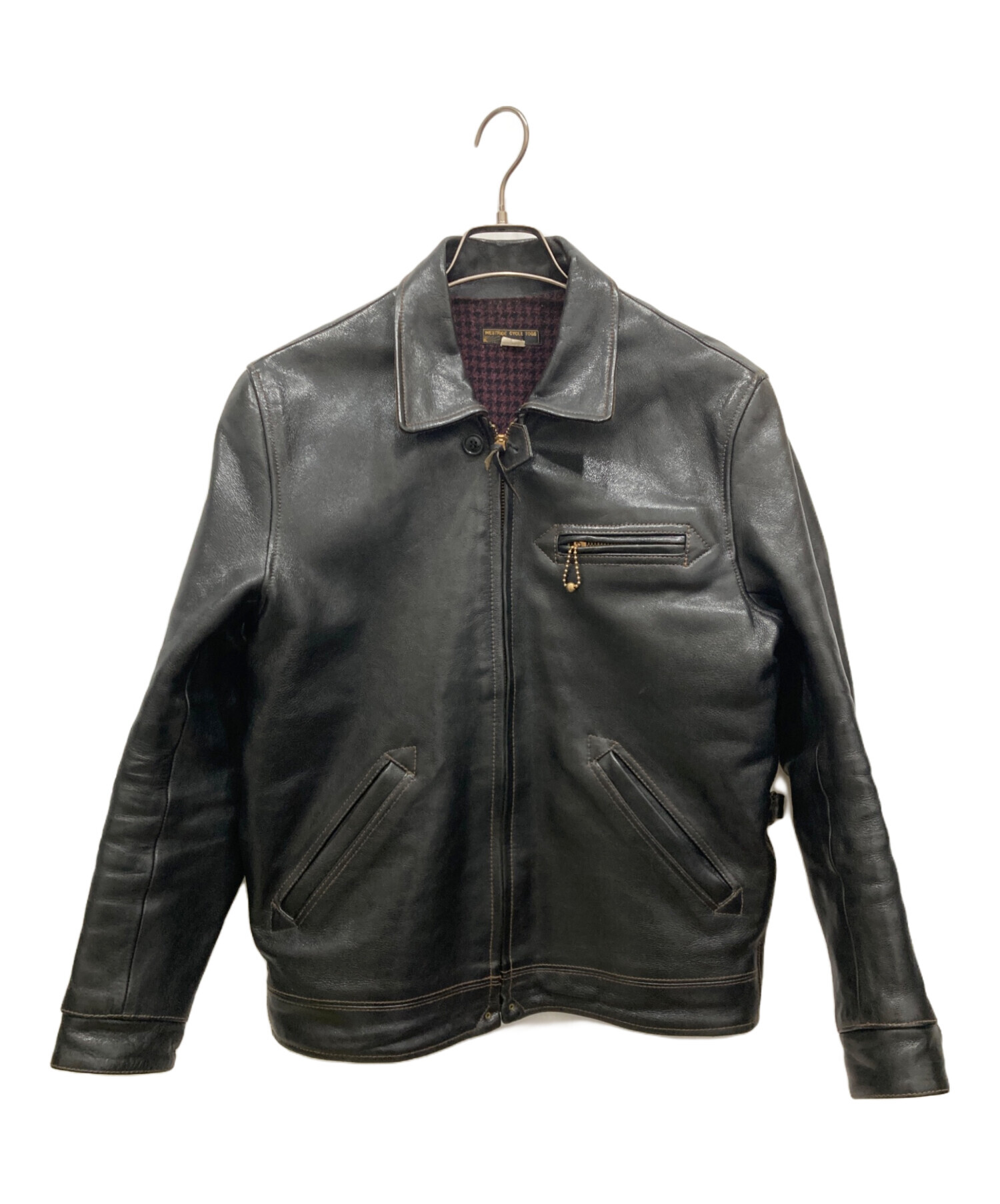 中古・古着通販】WEST RIDE (ウエストライド) GOAT SKIN LEATHER SPORTS JACKET ブラック  サイズ:36｜ブランド・古着通販 トレファク公式【TREFAC FASHION】スマホサイト