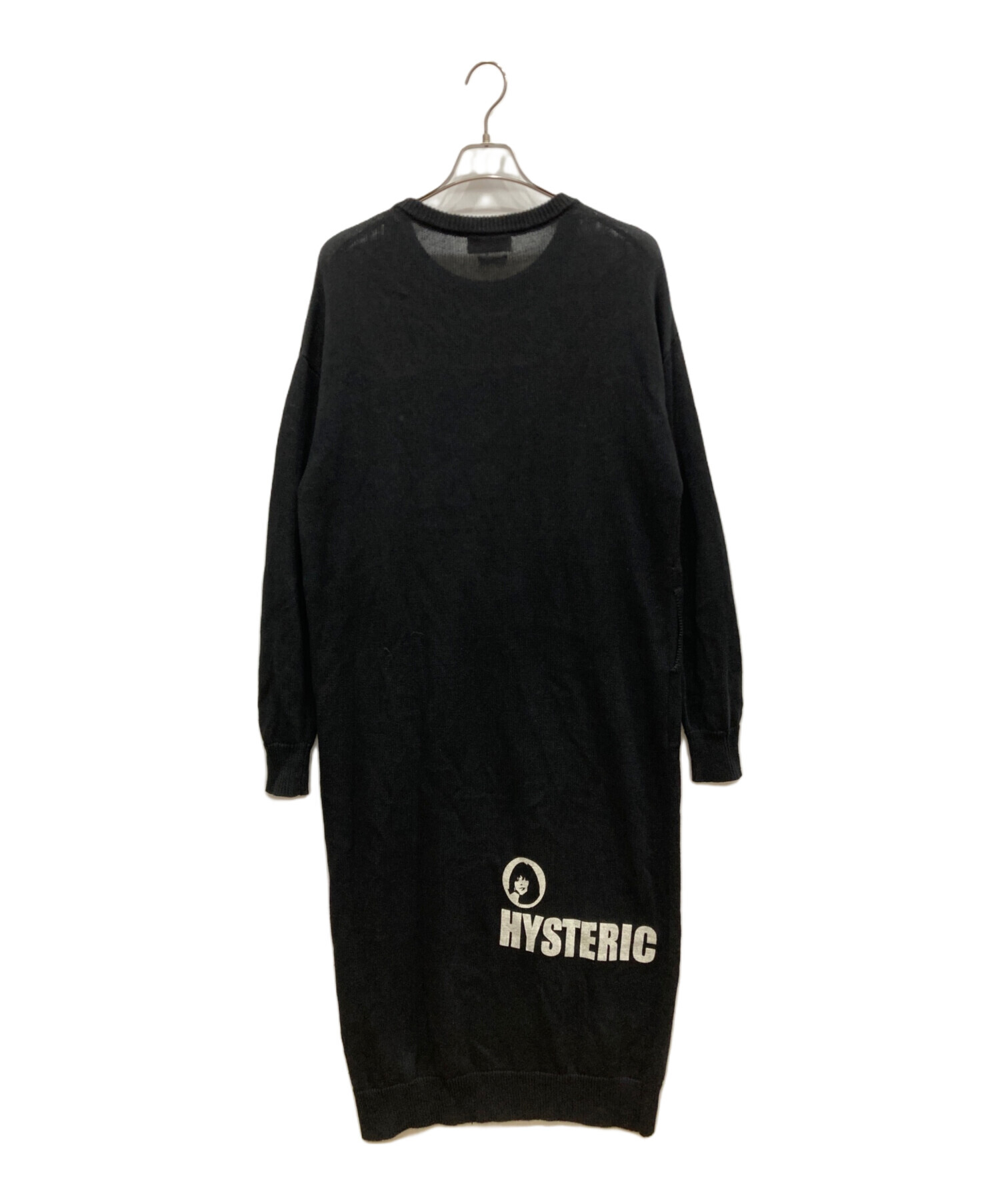 中古・古着通販】Hysteric Glamour (ヒステリックグラマー) CIRCLE LOGO ニットワンピース ブラック  サイズ:FREE｜ブランド・古着通販 トレファク公式【TREFAC FASHION】スマホサイト