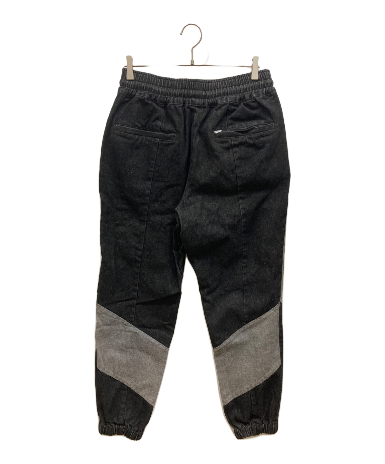 SAPEur (サプール) DENIM TRACK PANTS　デニムトラックパンツ ブラック サイズ:Ⅼ 未使用品