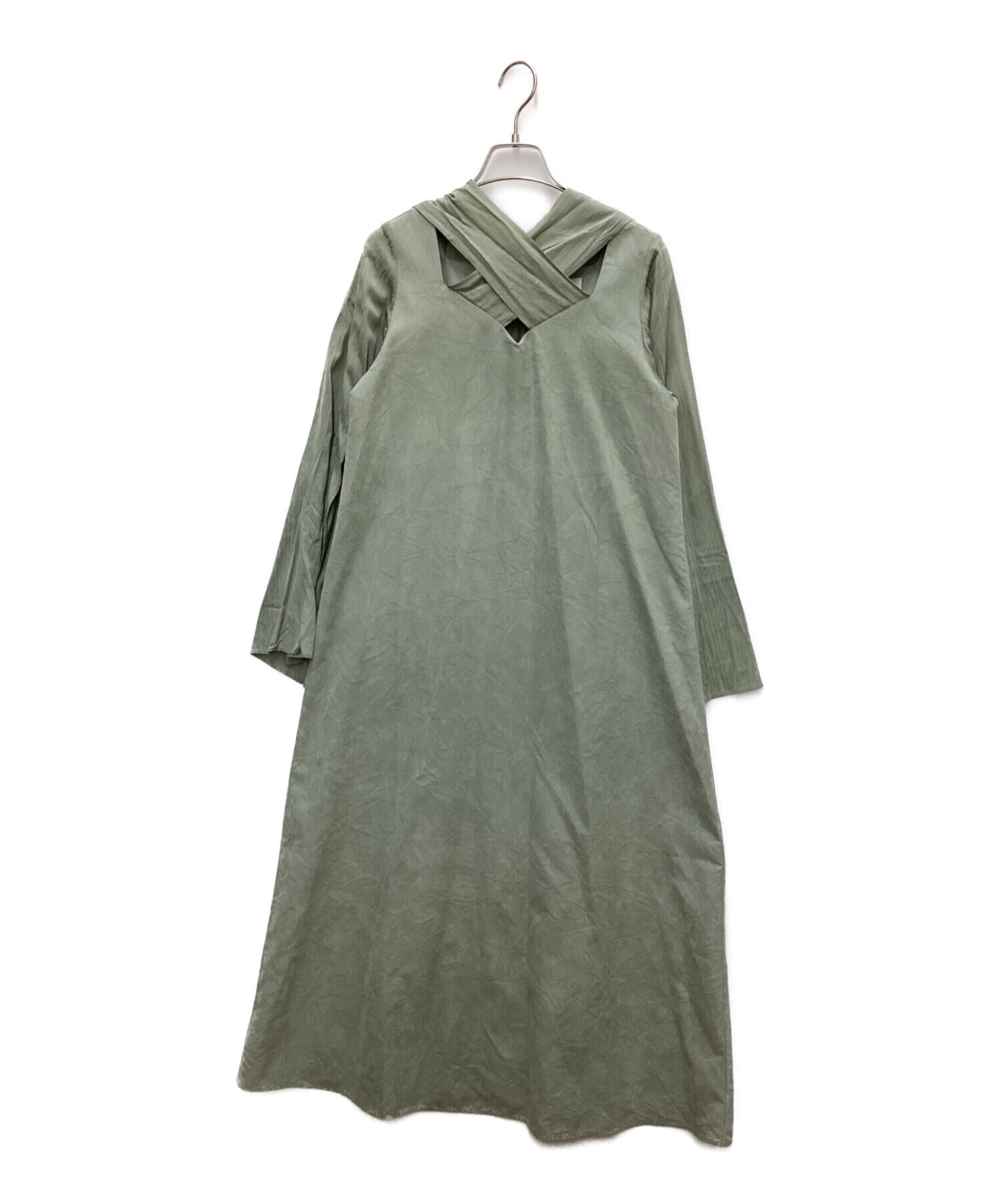 sahara (サハラ) Weeping Willow Cross Neck Dress グリーン サイズ:- 未使用品