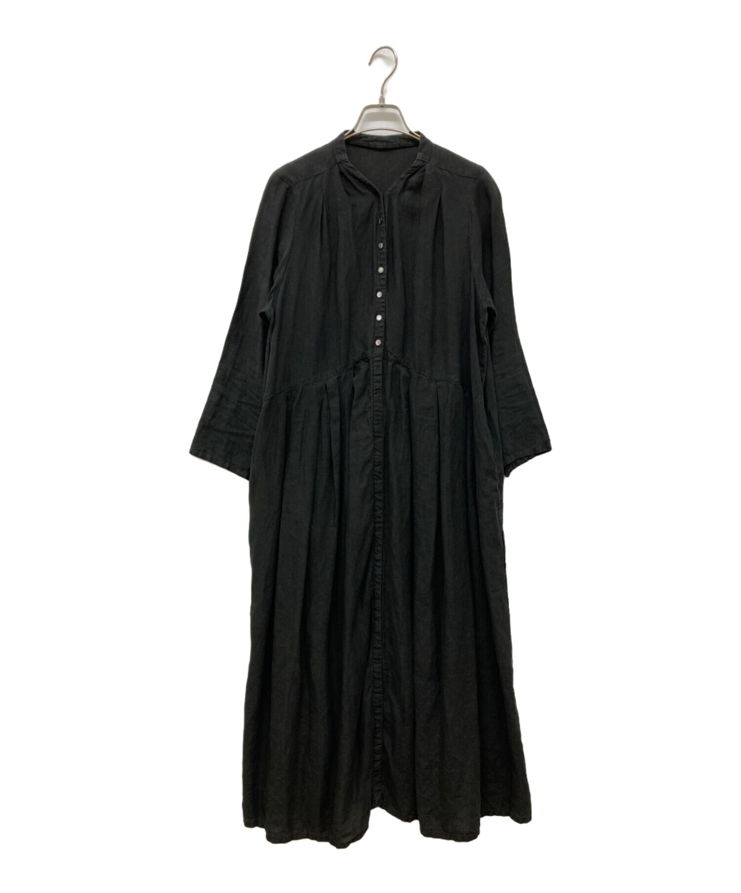 中古・古着通販】nest Robe (ネストローブ) リネンYネックドレス ブラック サイズ:F｜ブランド・古着通販 トレファク公式【TREFAC  FASHION】スマホサイト